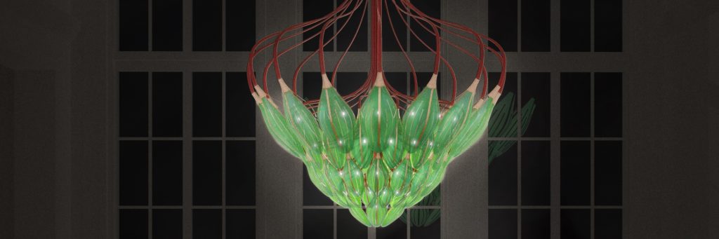 Exhale bionic chandelier by Julian Melchiorri, Arborea